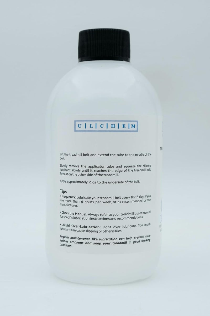 ULCHEM Silicone Treadmill Belt Lubricant, NSF H1 Grade,13-inch Application Tubes, Pure Silicone Oil, Non-Toxic & Odorless, High-Temperature Resistant, Easy to Use for All Brands (8.4 oz/248 ml) - Image 4